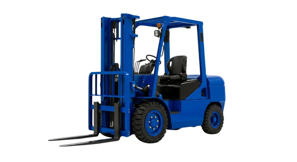 Carretilla azul de combustion